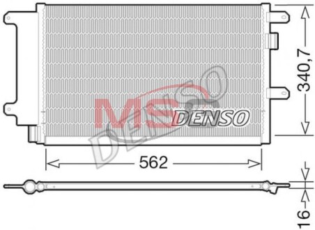 Конденсатор, кондиционер - ((504256333, 504084147)) DENSO DCN12003