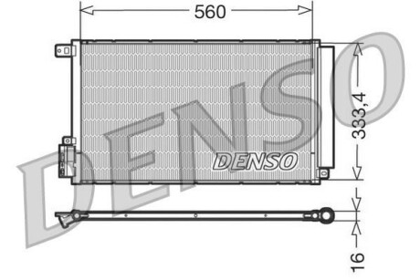 Конденсатор, кондиционер - (50512105, 50526514, 50540514) DENSO DCN13109