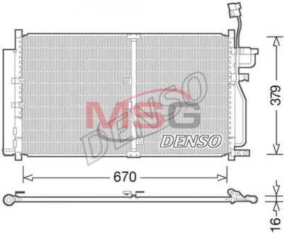 Конденсатор - (20759647, 20759648, 96805196) DENSO DCN15003 (фото 1)