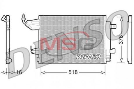 Конденсатор, кондиционер - (4548300070, MR568975, A4548300070) DENSO DCN16001