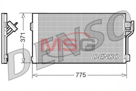 Конденсатор, кондиционер - (6398350470, 6398350800, 6398350270) DENSO DCN17050