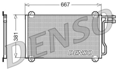 Конденсатор, кондиционер - (5104114AA, 5132357AA, 9015000454) DENSO DCN17055