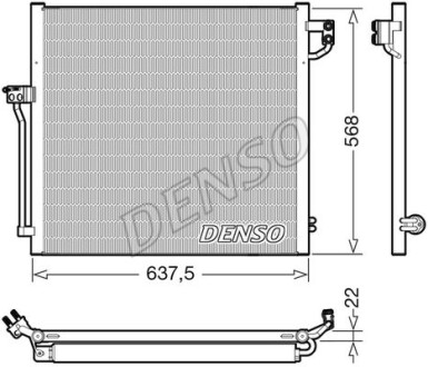 Радіатор кондиціонера - DENSO DCN17058 (фото 1)