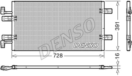 Радіатор кондиціонера - (4418531, 8200465489, 2765000Q0D) DENSO DCN20019