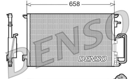 Конденсатор, кондиционер - (71746356, 71740527, 1850079) DENSO DCN20032