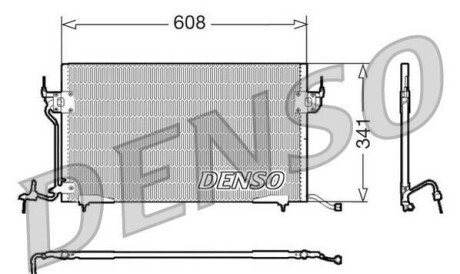 Конденсатор, кондиционер - (6455AV, 6455V9, 9628007580) DENSO DCN21010