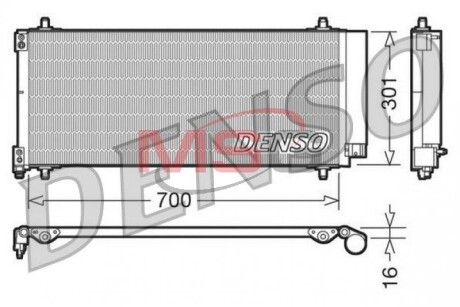 Конденсатор, кондиционер - (6455EA, 6455EY, 6455GZ) DENSO DCN21027