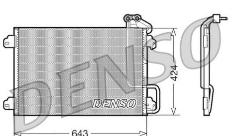 Конденсатор, кондиционер - (7700434883, 7700434383) DENSO DCN23013