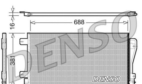 Конденсатор, кондиционер - (2765000QAE, 4403238, 7701049665) DENSO DCN23014