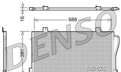 Конденсатор, кондиционер - (7701057122, 2765000QAN, 9109424) DENSO DCN23017