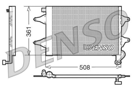 Конденсатор, кондиционер - (5Z0820411C, 6Q0820411G, 6Q0820411H) DENSO DCN27004