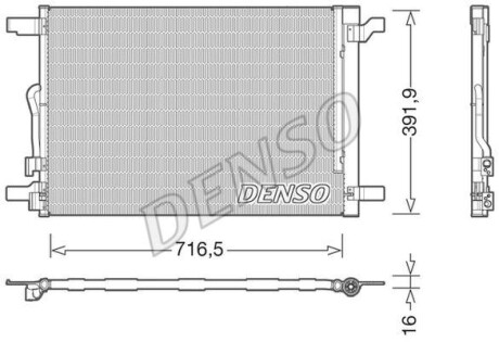 Конденсатор - (5Q0816411AA, 5Q0816411AB, 5Q0816411M) DENSO DCN32024