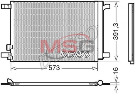 Радіатор кондиціонера - (5Q0816411N) DENSO DCN32066