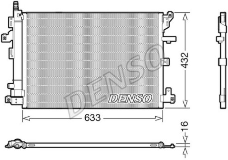 Радіатор кондиціонера - (31369510, 30781280, 30648955) DENSO DCN33012 (фото 1)