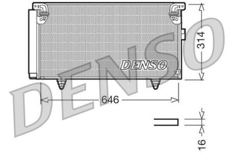 Конденсатор, кондиционер - (73210AG000) DENSO DCN36001