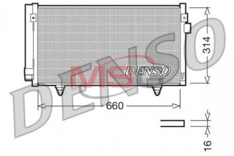 Конденсатор, кондиционер - (73210FG000, 73210SC000) DENSO DCN36003