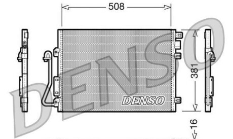 Конденсатор, кондиционер - (8200682406, 8200513983, 8200241088) DENSO DCN37001