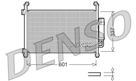 Конденсатор, кондиционер - (80110SMGE02, 80110SMGE01) DENSO DCN40007