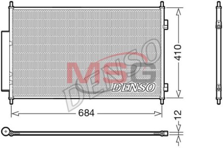 Радіатор кондиціонера - (80110T7WA01) DENSO DCN40027