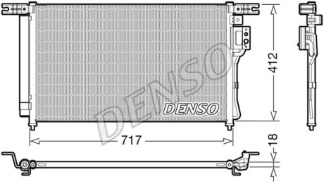 Радіатор кондиціонера - (976062B100, 976062B100AS) DENSO DCN41008