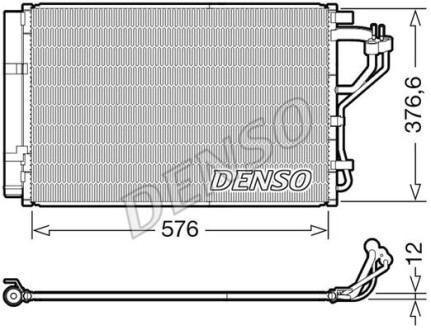 Радіатор кондиціонера - (976063X000) DENSO DCN41010