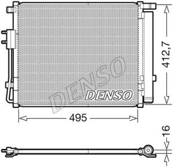 Радіатор кондиціонера - (976062W000, 976062W001) DENSO DCN41012