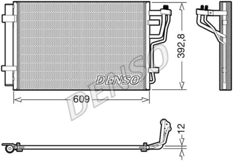 Радіатор кондиціонера - (976062H000, 976062H010) DENSO DCN41013