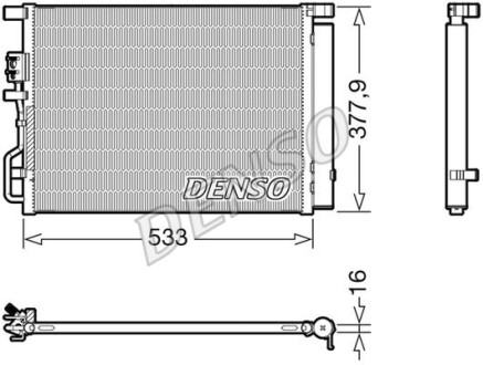 Радіатор кондиціонера - (97606D7000, 97606D7550, 97606D7500) DENSO DCN41018