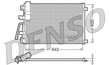 Конденсатор, кондиционер - (92100BR40A, 92100JD700, 92100JD70B) DENSO DCN46003