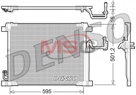 Конденсатор, кондиционер - (921101BA0A) DENSO DCN46012