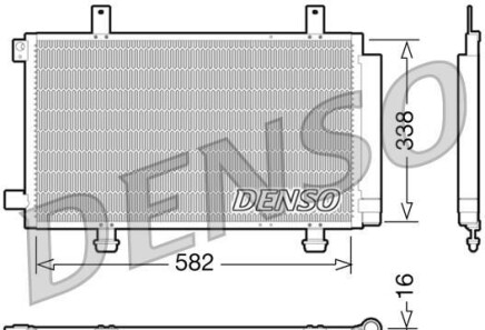 Конденсатор, кондиционер - (9531079J00000, 9531079J00, 71747380) DENSO DCN47002 (фото 1)