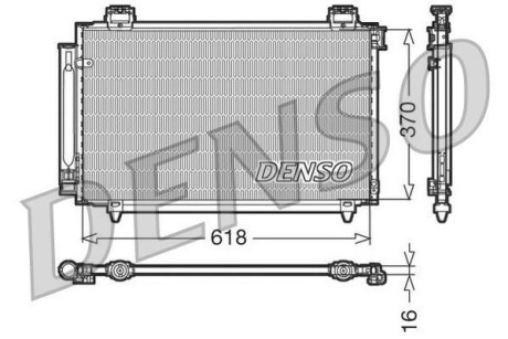 Радіатор кондиціонера - ((8845005090, 8845005091, 884500F100)) DENSO DCN50016