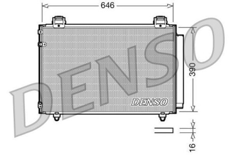 Конденсатор, кондиционер - (8845005100, 8845005101) DENSO DCN50024