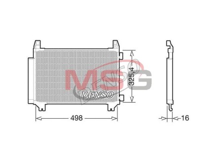 Конденсатор, кондиционер - (884600D200, 8846052090, 8846052130) DENSO DCN50028