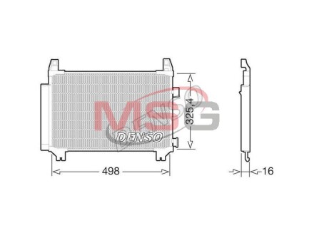 Конденсатор, кондиционер - (884600D060, 884600D210) DENSO DCN50029