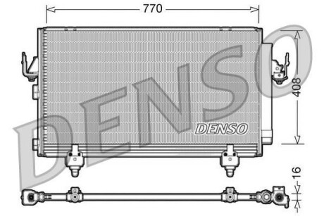 Конденсатор, кондиционер - (8846042070, 8846042090) DENSO DCN50031