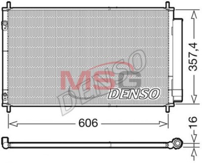 Радіатор кондиціонера - (884600D200, 8846052090, 8846052130) DENSO DCN50058