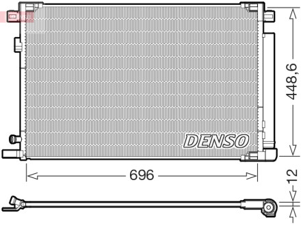 Радиатор кондиционера с осушителем TOYOTA CAMRY, RAV 4 V 2.0-3.5 08.17- - ((884A033010, 884A033030, 884A006020, 884A006040, 884A006050)) DENSO DCN50128 (фото 1)