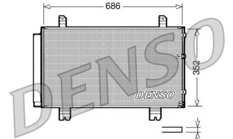 Конденсатор, кондиционер - (8846053030) DENSO DCN51002