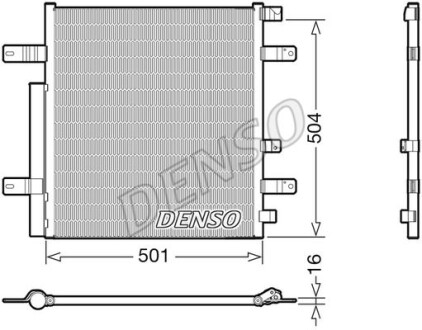 Радіатор кондиціонера - ((9705000154, A9705000154)) DENSO DCN99054