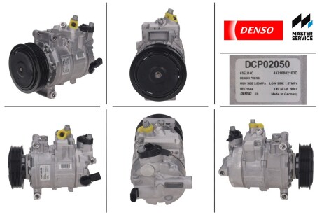 Компрессор кондиционера VW Golf VI 1,6TDI 2,0TDI, Passat 10>14, Tiguan 08> - DENSO DCP02050