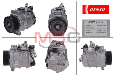 Компрессор, кондиционер - (0012308311, 0022305311, 0012304711) DENSO DCP17062