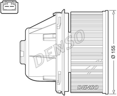 Dmuchawa - (3M5H18456AC, 3M5H18456AD, 1253201) DENSO DEA10053