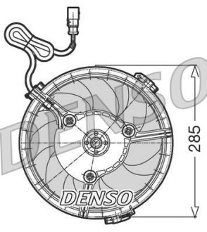 Вентилятор, охлаждение двигателя - (8D0959455C) DENSO DER02005