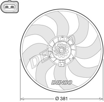 Вентилятор радіатора - (8K0959455AB, 8K0959455P, 8K0959455L) DENSO DER02006