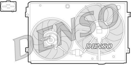 Вентилятор, охлаждение двигателя - DENSO DER32011