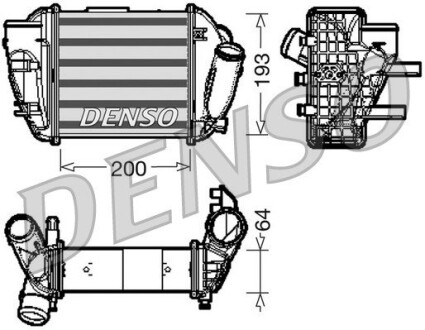 Интеркулер - (8E0145805E, 8E0145805G, 8E0145805P) DENSO DIT02005