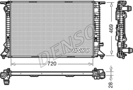 Теплообменник - (8K0121251L, 8K0121251AC, 8K0121251AG) DENSO DRM02022 (фото 1)