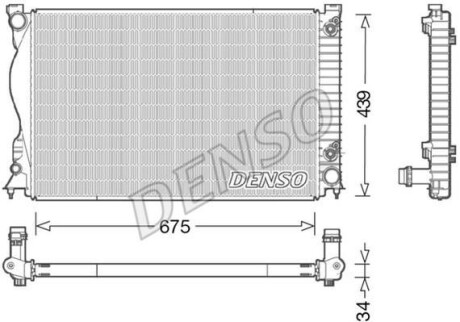 Теплообменник - (4F0121251M, 4F0121251AA, 4F0121251AF) DENSO DRM02028