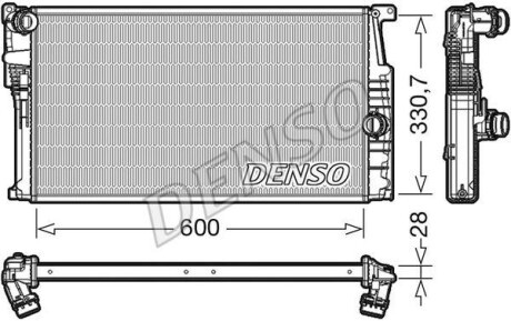 Chlodnica wody - (17117600520, 7600520, 8672107) DENSO DRM05015